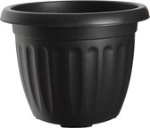 Whitefurze Buiten plantenpot/bloempot/planter - zwart - kunststof - D40 x H32 cm