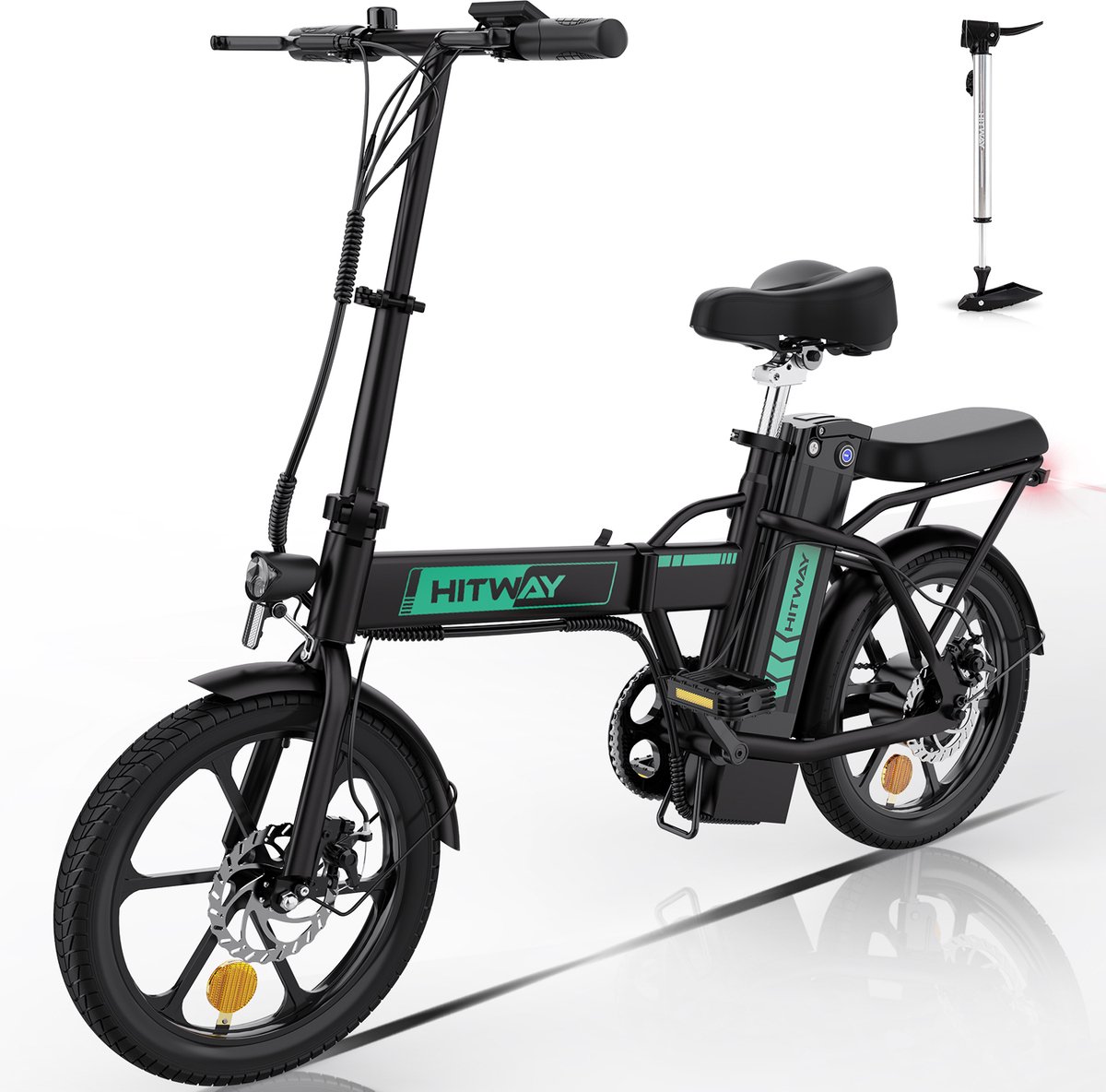 Hitway BK5 Elektrische Fiets | Opvouwbare E-bike | 16 Inch | Hitway BK5  250W Motor | Zwart | bol.com