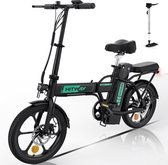 Hitway BK5 Elektrische Fiets | Opvouwbare E-bike | 16 Inch | Hitway BK5 250W Motor | Zwart