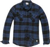 Vintage Industries Sem Flannel Kobalt Check Overhemd Heren