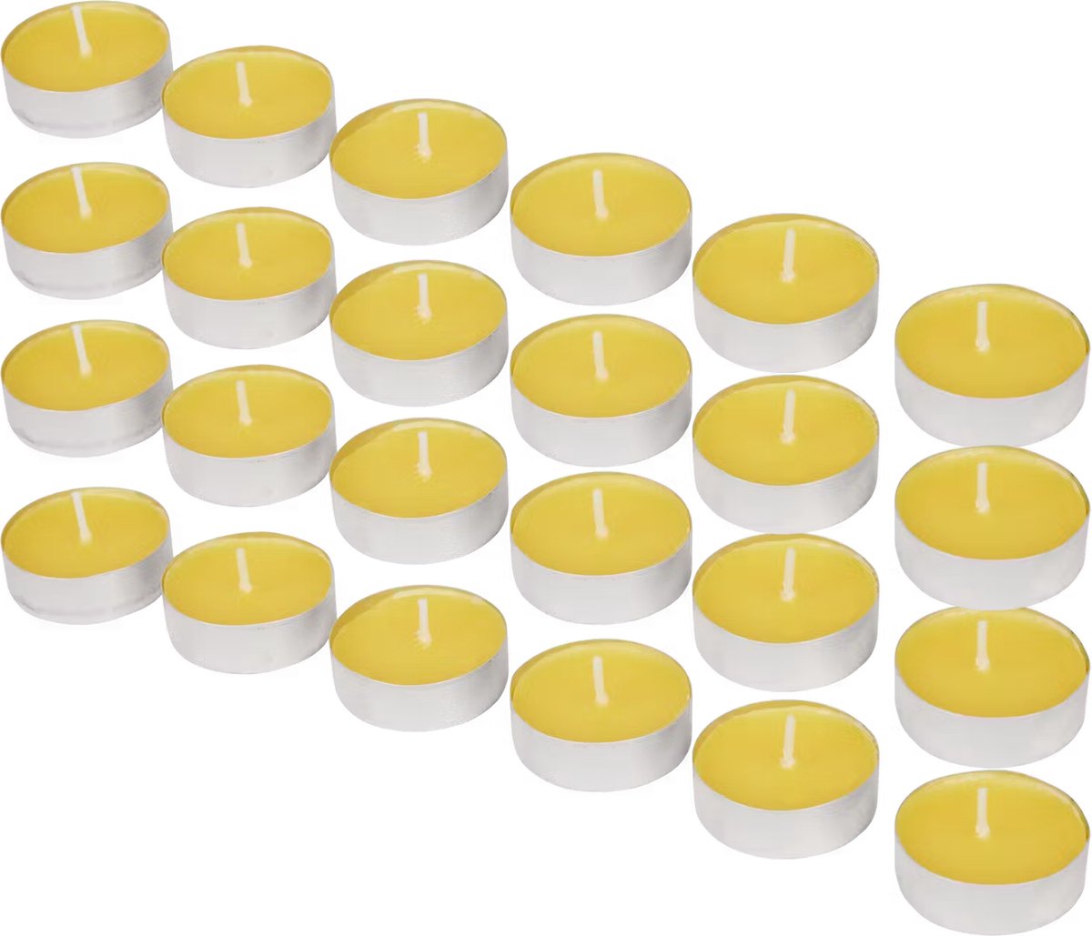 Cactula citronella waxine lichtjes 48 stuks 4 branduren anti muggen anti insecten