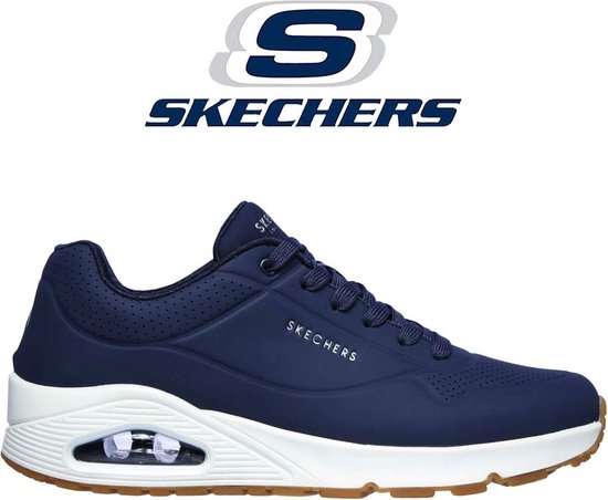 Skechers Uno - Stand On Air Heren Sneakers - Navy - Maat 43