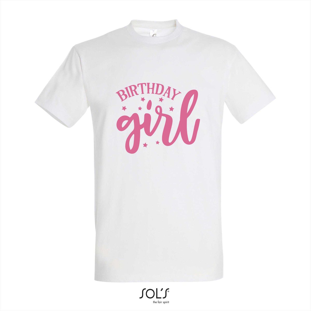 T-shirt Birthday girl - T-shirt korte mouw - Wit - 8 jaar