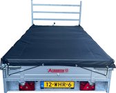 Filet cargo PVC noir, maille fine 350g/ m2 avec cordon élastique 2700x1600