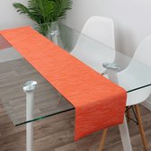 Chemin de table vinyle tissé orange | Nappes Françaises®