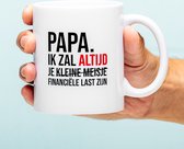 Ditverzinjeniet.nl Financiële Last Vaderdag Mok - Kleine Meisje