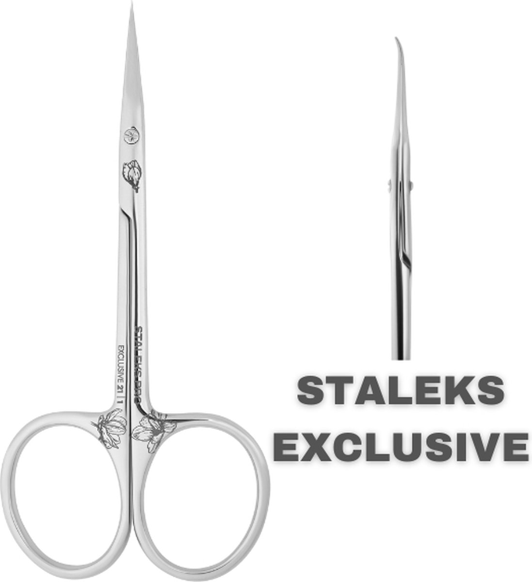 Goedkoopste Staleks Exclusive Professional cuticle scissors with hook EXCLUSIVE 21/1