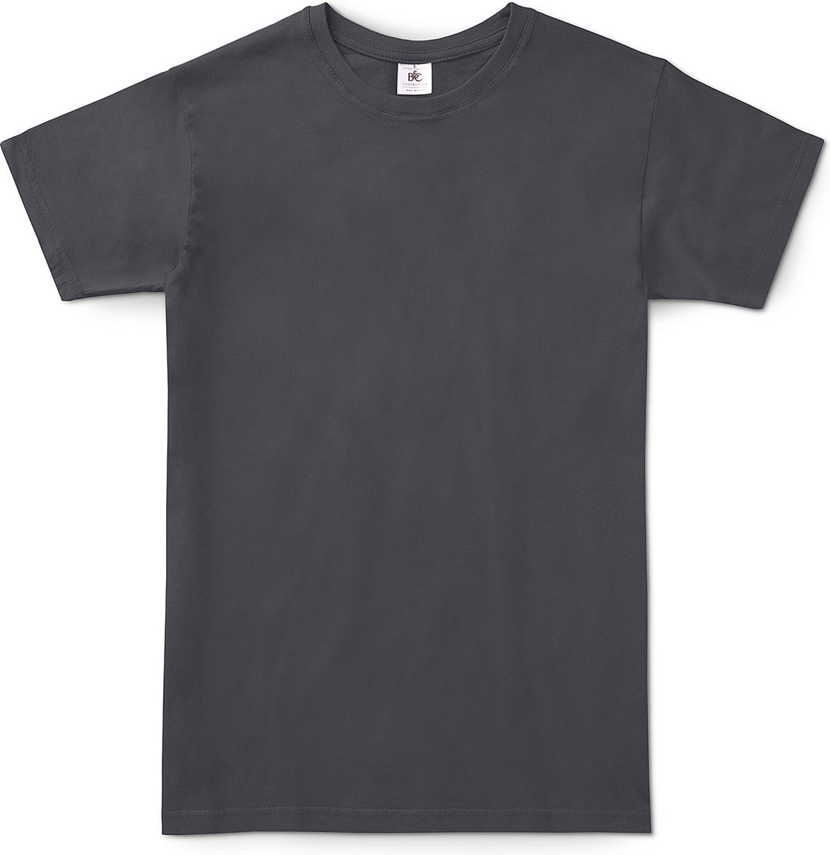 B&C Exact 150 Heren Korte Mouwen T-Shirt - Donker Grijs - Extra Small