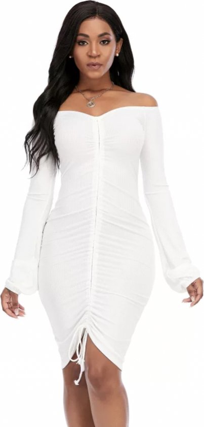 Kylie dress | Wit | Maat XL | Meerdere maten en kleuren verkrijgbaar