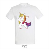 T-shirt Unicorn Dancing - T-shirt korte mouw - Wit - 4 jaar