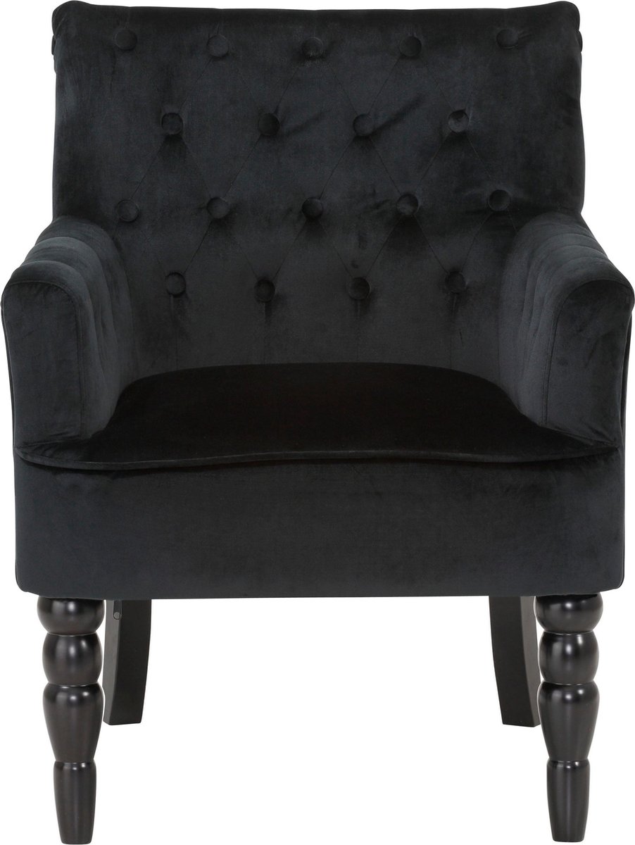 Alexia-Fauteuil in fluweelzwart