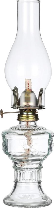 Common Goods - Olielamp - windlicht - Lantaarn- Voor Binnen - Glas - sfeerlicht - petroleumlamp - klassiek - Tafellamp