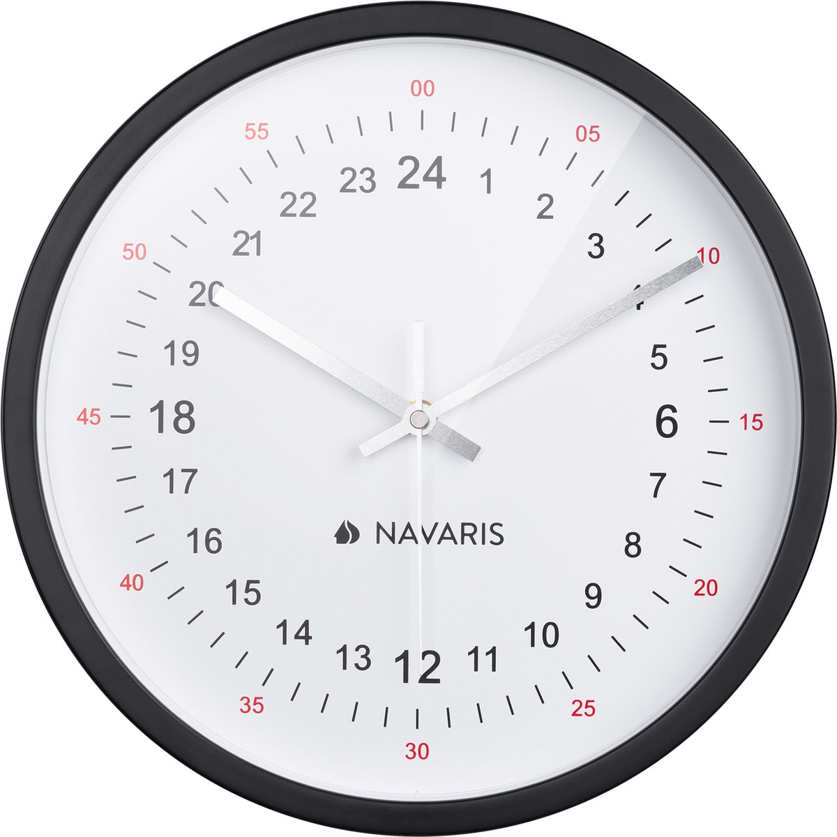 Navaris Horloge bureau - Horloge rectangle de bureau à poser en
