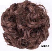 Jumada's - "Nieuw Tijdperk Devi: Kort Krullend Haarstukje Wrap Extension #M4/30 Bruin Rood | Hair Extensions Clips | Hair Clip In Extensions | Flip In | Haarstukken | Haar Wrap | Hair Extensions"