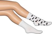 Bonnie Doon  - Kinderen - Sokken  - Doggy Sock 2-pack  - Gebroken Wit/Off White - Maat 31-34
