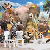 Animaux sauvages Jungle - Fun - Zoo - funny - Papier peint photo Polaire 384 x 260 cm