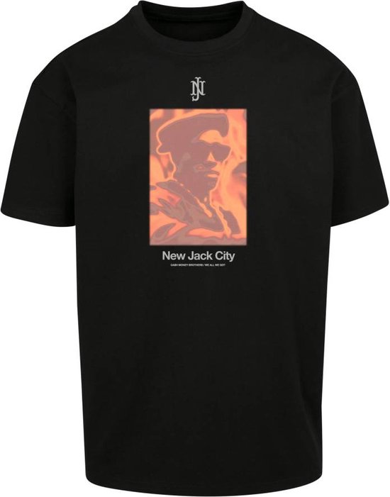 Mister Tee - New Jack City Huge Heren T-shirt - L - Zwart