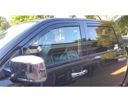 Zijwindschermen geschikt voor Dodge Ram 1500 4-drs 2009 - 2018 V + A Ramen (type DS - IV gen - Crew Cab)