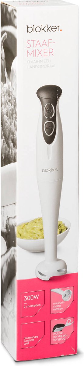 Blokker Staafmixer 2 Snelheden - RVS Wit bol.com