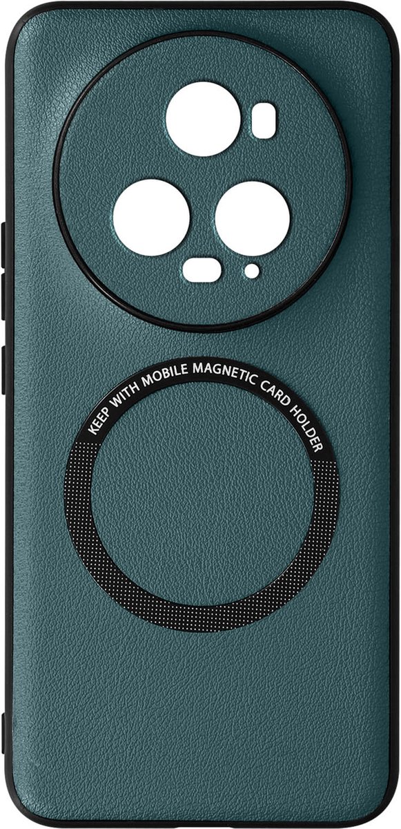 MagSafe-hoes geschikt voor Honor Magic 5 Pro semi-rigide en magnetisch d.groen