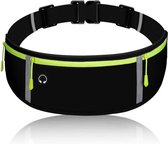 Ceinture de course U Fit One - Ceinture de course - Réglable - Déperlante - Support Smartphone - Bande réfléchissante - 60 à 116 cm - Zwart