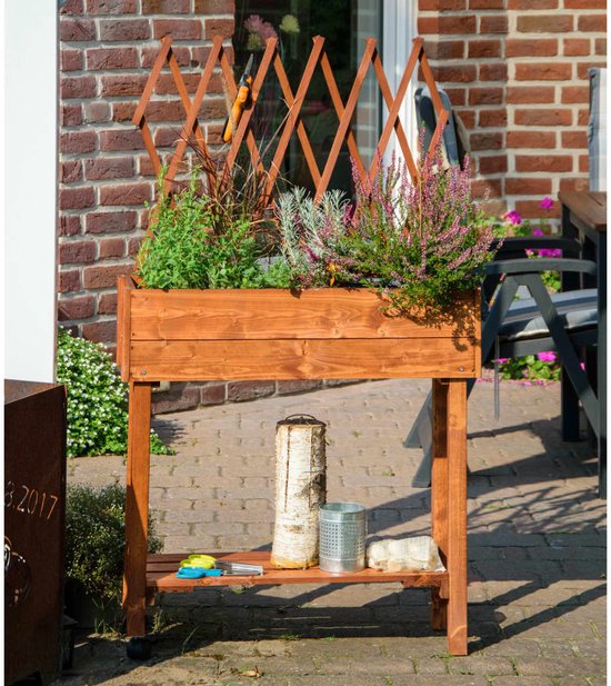 ML-Design Set van 4 Metalen Verrijdbare Verhoogde Bedden, 98x50x79,5 cm