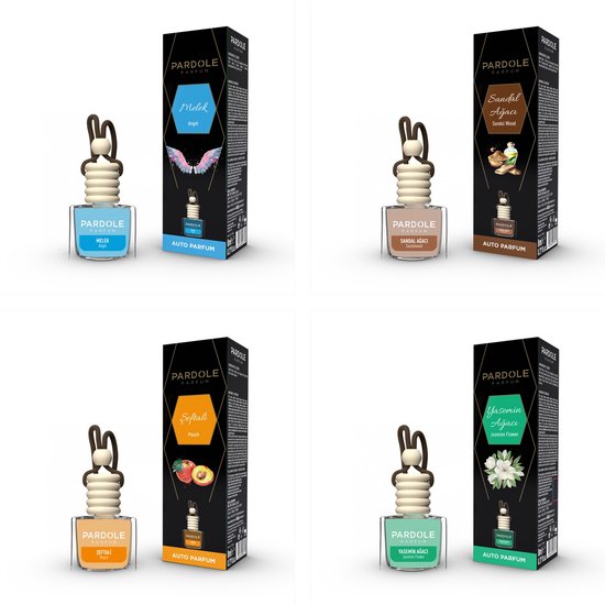 Auto Parfum - auto luchtverfrisser - Mix Pakket 4 stuks