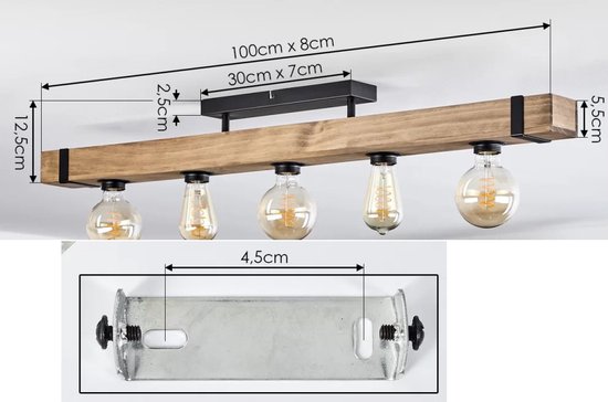 iDEGU 3 hanglampen Retro E27 kroonluchter