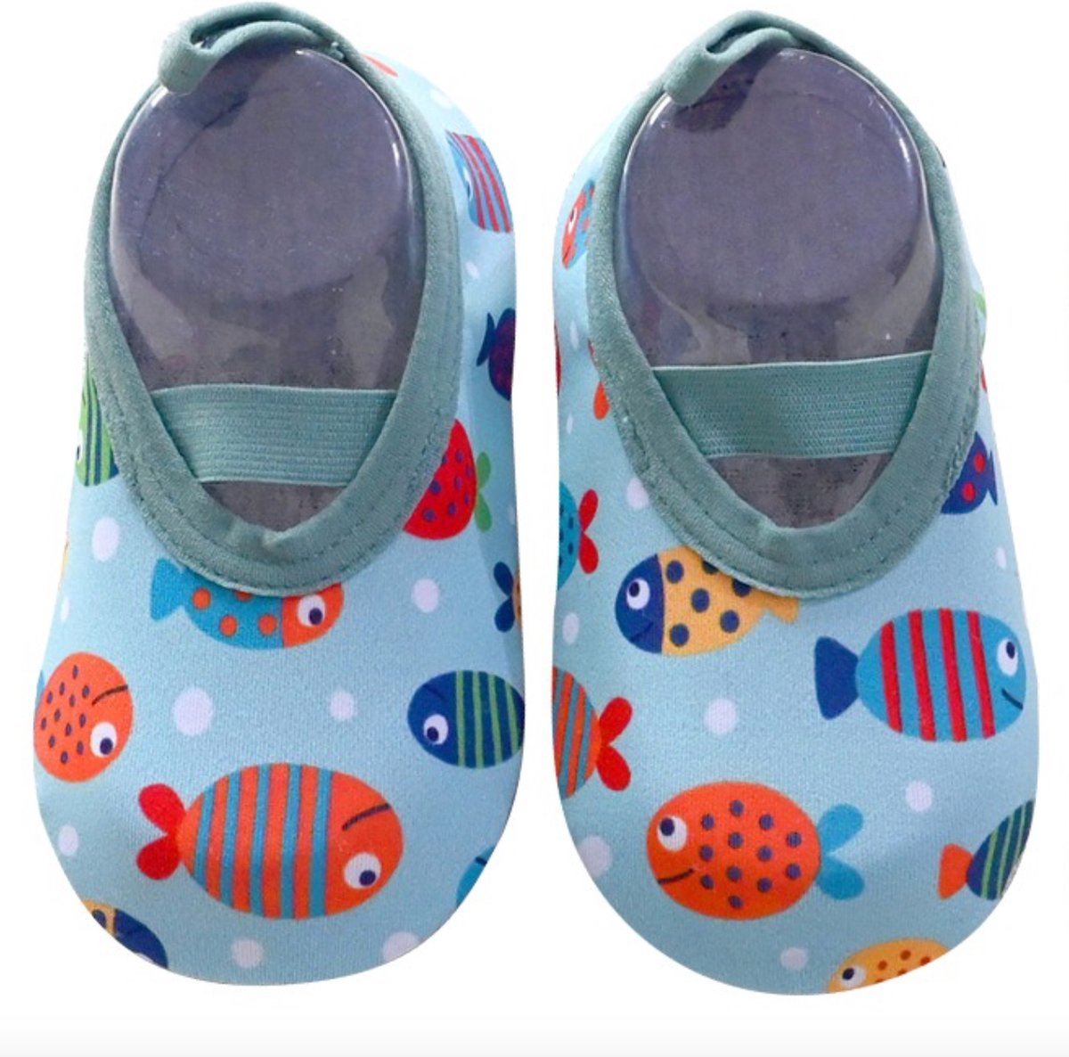 F I K A.® - Anti slip schoentjes - Zwemschoenen - Waterschoenen - Strandschoentjes - Kinderen - Maat S (maat 19-20-21) - Visjes