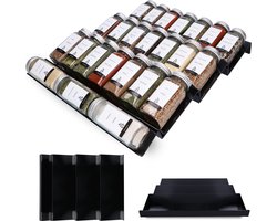 Comforder Kruidenrek Lade - 4 stuks - Keukenlade Organiser - Keuken Organizers voor 28 potjes