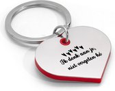 Akyol - ik denk aan je sleutelhanger hartvorm - Liefde - voor de beste vriend/ vriendin - cadeautje - verrassing - geschenk - iemand die speciaal is voor je