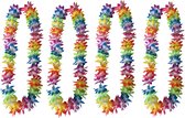 Toppers - Hawaii krans/slinger - 8x - regenboog/zomerse kleuren - incl. led verlichting