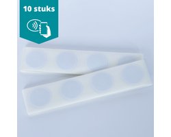 NFC World - NFC Tags Stickervel - NFC Stickers - NFC Chip - NTAG216 - NFC Tag - 25mm - Wit - 10 Stuks