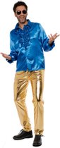 Partychimp Disco Broek Heren Disco outfit Carnavalskleding Heren Carnaval Foute Party - Goud - Maat 2XL - Polyester