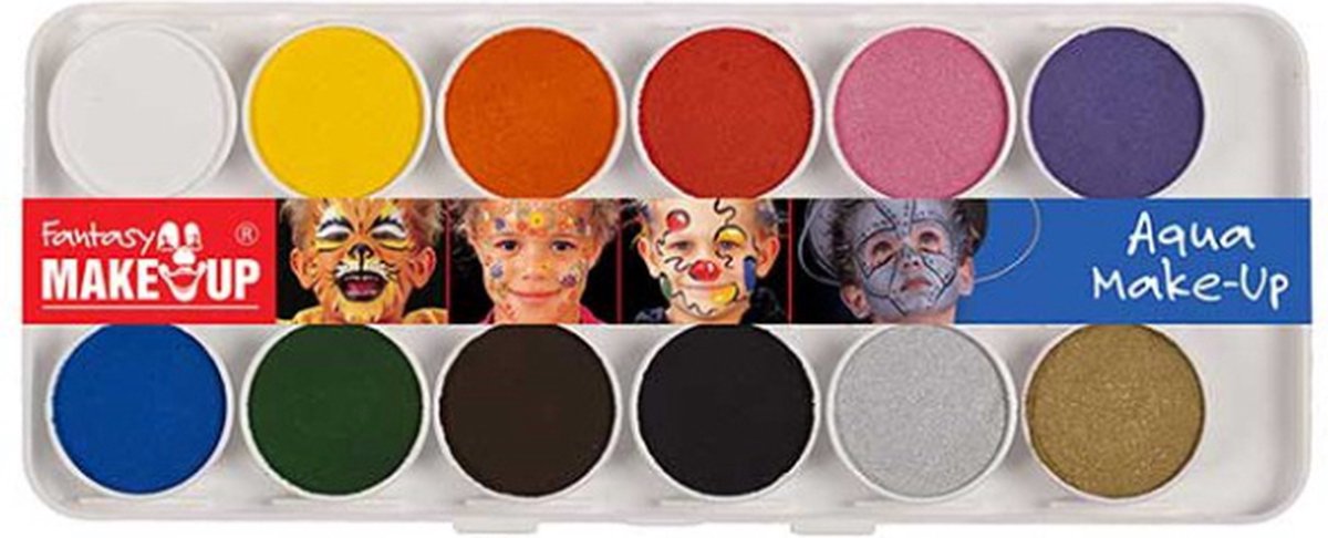 Kreul Schminkset - Kinder Make Up - 12 kleuren + penselen - C.Kreul