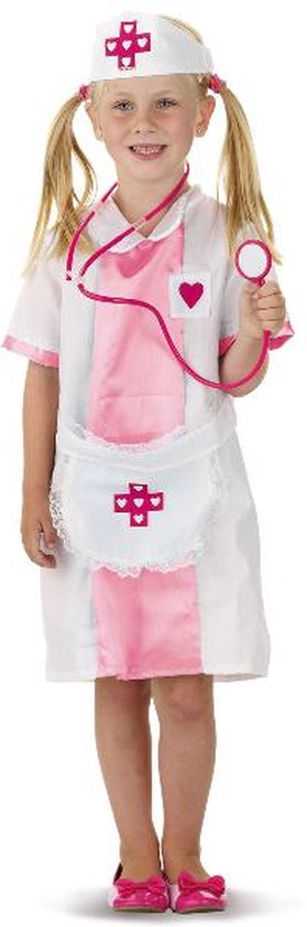 Folat - Verpleegster Roze Maat M - 6-8 jaar