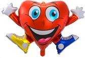 Folat - Folieballon Hart Emoticon 90 cm
