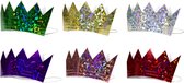 FOLAT BV - 6 diadèmes holographiques multicolores avec élastique - Décoration > Chapeaux de fête
