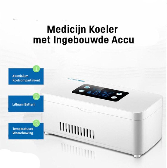 Draagbare Mobiele Insuline & Medicijn Koelkast met Ingebouwde Accu - USB -  Geschikt... | bol