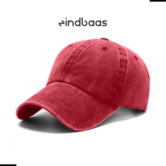 Legend Cap Basic - eindbaas - Skinny Dye - Red - Rode Pet