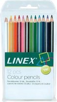 Linex kleurpotloden set van 12 verschillende kleurpotloden