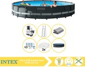 Intex Ultra XTR Frame Zwembad - Opzetzwembad - 610x122 cm - Inclusief Onderhoudspakket en Filterbollen