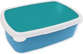 Broodtrommel Blauw - Lunchbox - Brooddoos - Blauw - Effen kleur - 18x12x6 cm - Kinderen - Jongen