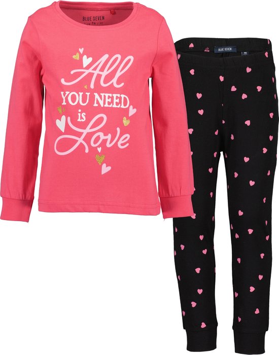 Blue Seven KIDS GIRLS BASICS Meisjes Pyjamaset - roze - Maat 98