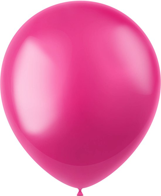 Folat - ballonnen Radiant Fuchsia Pink Metallic 33 cm - 10 stuks