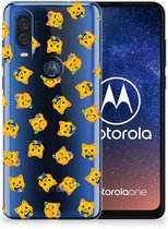TPU bumper geschikt voor Motorola One Vision Katten Emojis