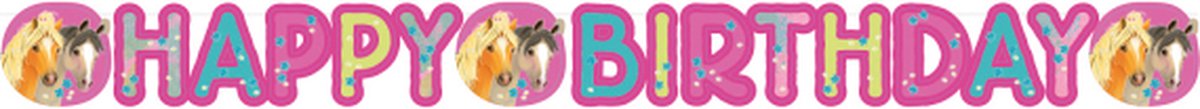 Amscan by Riethmuller - Riethmüller - Letterslinger Pretty Pony Happy Birthday - 180 x 15 cm