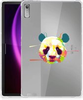 Hoes Lenovo Tab P11 Gen 2 Tablet Backcover met foto Super als Sinterklaas Cadeautje Panda Color met transparant zijkanten