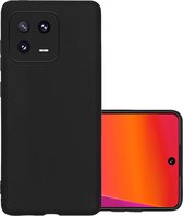 Hoes Geschikt voor Xiaomi 13 Hoesje Cover Siliconen Back Case Hoes - Zwart