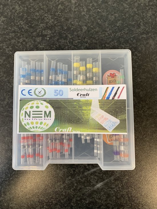 Soldeerhulzen assortimentsbox - 50 stuks